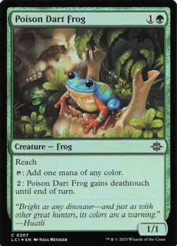 Poison Dart Frog C The Lost Caverns of Ixalan # 207 NM Foil - Image 1