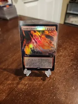 Mtg. Invoke Calamity. Borderless. Kamigawa: Neon Dynasty. Nm Holo - Image 1
