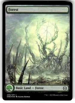 Forest (266) - Full Art Phyrexia: All Will Be One Foil MTG - Image 1