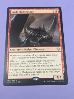 MTG Magic: Commander 2020: Surly Badgersaur #057/322 Rare - NM - Image 1
