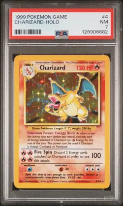 (AUS) Pokemon TCG 1999 Base Set Holo Charizard 004/102 PSA 7 - Image 3