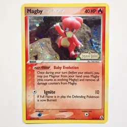 Pokemon Magby Reverse Holo Common EX Legend Maker 58/92 Stamped MINT Swirl - Image 1