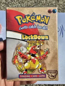 1999 FACTORY SEALED Pokemon Lockdown Fossil Theme Deck - Image 1