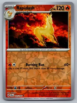 Pokemon TCG SV07: Stellar Crown Rapidash 020/142 Reverse Holo - Image 1