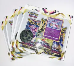 x5 Pokemon Sword and Shield Astral Radiance Sylveon 3 Pack Blister Lot - Image 2