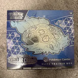 Pokemon TCG: Stellar Crown Pokemon Center ETB Elite Trainer Box -Tear on Plastic - Image 1