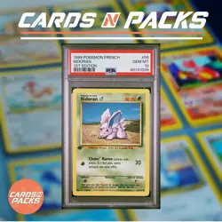 Carte Pokemon Nidoran 55/102 Set de Base Edition 1 PSA 10 GEM MINT 🇫🇷🔥 - Image 1