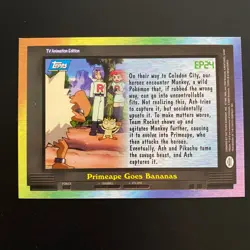 ep24 Primeape goes bananas Topps Pokemon Card Series 1 - Topps - Image 3