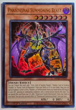 Yugioh Phantasmal Summonin Beast MP25-EN156 Ultra Rare 1st Edition - Image 1