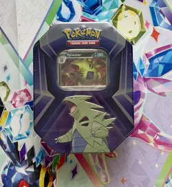 Pokemon Tyranitar Triple Whammy Tin - Factory Sealed - 3 Promo Cards + 3 Packs - Image 1