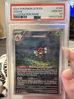 Pokemon TCG Ledian Holo Illustration Rare Card 144/142 Stellar Crown Sv07 - Image 1