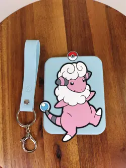 Flaaffy Pokemon Tcg Silicone Card Display Keychain Nintendo - Image 1