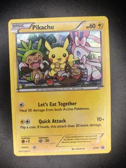 Pokemon TCG XY95 Pikachu Promo Card Black Star Rare Holo - Image 1