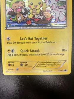 Pokemon TCG XY95 Pikachu Promo Card Black Star Rare Holo - Image 4