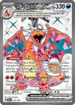 Charizard ex 215/197 SV03: Obsidian Flames Holo for sale online - Image 3
