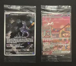 Sealed Mew Ex 053 Mewtwo 052 Promo Cards From Scarlet And Violet 151 UPC - Image 1