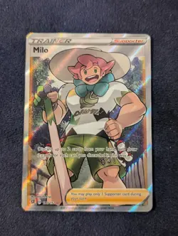 Milo 190/192 Rebel Clash NM Full Art Ultra Rare Pokemon Card - Image 1