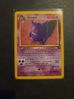 Pokemon TCG Fossil Gengar 20/62 Non-Holo Rare Trading Card Ungraded - Image 1