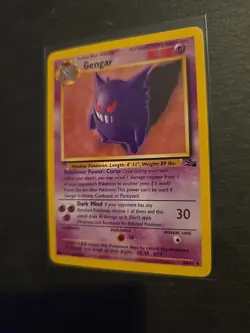 Pokemon TCG Fossil Gengar 20/62 Non-Holo Rare Trading Card Ungraded - Image 3