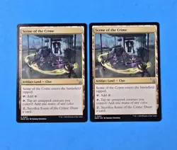 2x Scene Of The Crime Murders Karlov Manor MKM Mtg Magic Card Artifact Land 267 - Image 1