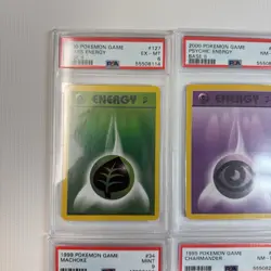Pokemon PSA Graded TCG Card Lot: Machoke, Charmander, Drowzee, Weedle, Energy - Image 2