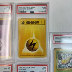 Pokemon PSA Graded TCG Card Lot: Machoke, Charmander, Drowzee, Weedle, Energy - Image 4