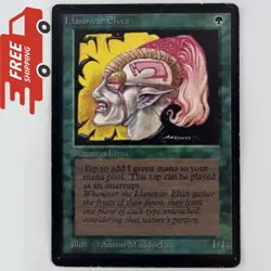 MTG Llanowar Elves Beta Magic The Gathering TCG Card - Image 1
