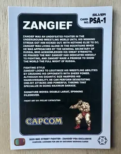 Zangief - PSA Magazine Exclusive Promo - Street Fighter 2 Champion Edition Card - Image 2