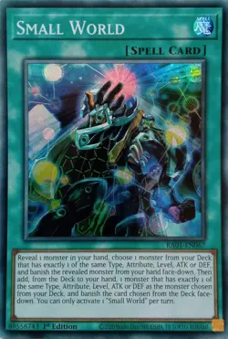 RA01-EN067 SMALL WORLD SUPER RARE 1ST EDITION YuGiOh CARD - Image 1