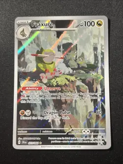 Pokemon TCG Fraxure Shrouded Fable Illustration Rare Card 077/064 - Image 1