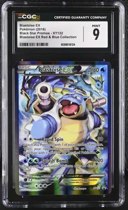 CGC 9 MINT Blastoise EX 2016 Black Star Promos XY122 Pokemon Card - Image 1