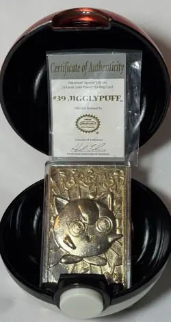 Jigglypuff # 39 Pokemon Special Edition 23 Karat Gold-Plated Trading Card - Image 1