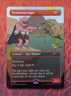 Treasonous Ogre NM Rainbow FOIL 2007 Secret Lair Drop Magic MTG Jay Howell - Image 1