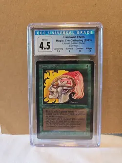 Llanowar Elves Magic the gathering Beta Graded 4.5 Common - Image 1