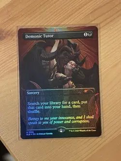 Mtg Kieran Yanner Secret Lair Rainbow Foil Demonic Tutor NM - Image 1