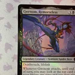 Magic the Gathering - Gwenom, Remorseless Foil - Promo - Spider-Man - Image 5