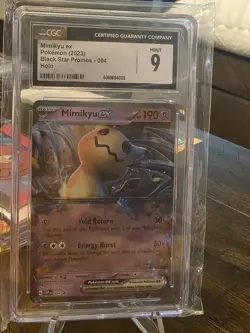 2023 POKEMON MIMIKYU EX - BLACK STAR PROMO (004) HOLO - CGC 9 MINT - Image 1