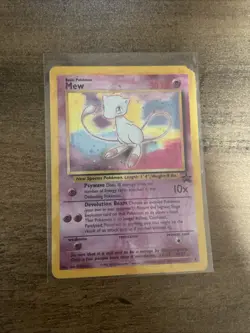 Pokemon TCG Mew 9 Wotc Promo Holo Rare Poor Condition - Image 1