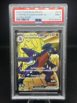 Pokemon TCG Cynthia's Garchomp EX 215/182 Destined Rivals Ultra Rare PSA 9 - Image 1