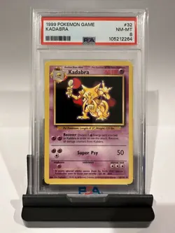 Pokemon Kadabra Unlimited Base Set 32/102 - PSA 8 NM-MINT - Image 1
