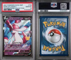 Pokemon TCG 2021 DARK SYLVEON V Celebrations SWSH134 BSP PSA 10 GEM MINT - Image 3