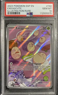 PSA 10 EXEGGCUTE 192/191 ILLUSTRATION RARE SURGING SPARKS POKEMON SSP IR - Image 1