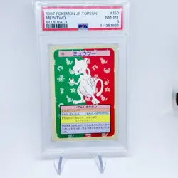 Mewtwo Pokemon 1997 Topsun Blue Back Japanese 150 PSA 8 - Image 1
