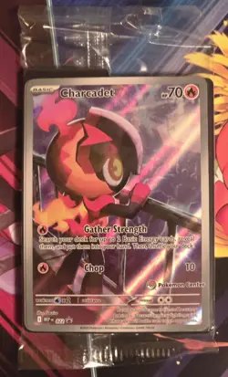 2025 Charcadet 022 Pokemon Center ETB Phantasmal Flames Stamped Promo SEALED - Image 1
