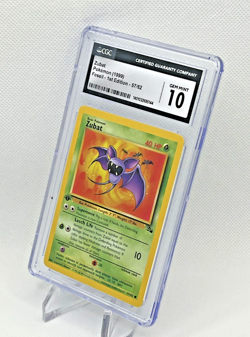 Pokemon 1999 Fossil 1ST EDITION ZUBAT 57/62 CGC 10 GEM MINT - Image 2