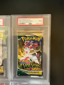 PSA 9 - 2021 Pokemon Evolving Skies Sealed Booster Pack ART Set - UMBREON! - Image 3