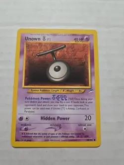 Unown [T] 88/105 Pokemon TCG Neo Destiny Unlimited Vintage Regular - Image 1