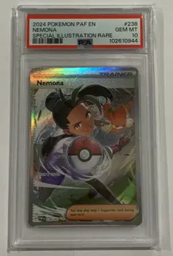 2024 POKEMON PAF NEMONA PSA 10 EN-PALDEAN FATES SPECIAL ILLUSTRATION RARE #238 - Image 1