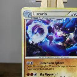 2011 Pokemon Call of Legends LUCARIO ICE HOLO 14/95 RARE! Heavily Played - Image 2