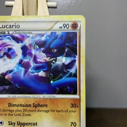 2011 Pokemon Call of Legends LUCARIO ICE HOLO 14/95 RARE! Heavily Played - Image 3